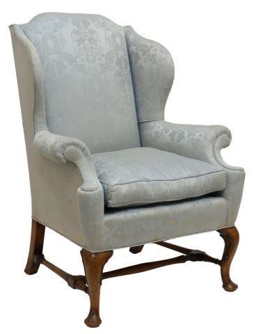 QUEEN ANNE STYLE UPHOLSTERED