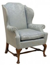 QUEEN ANNE STYLE UPHOLSTERED W