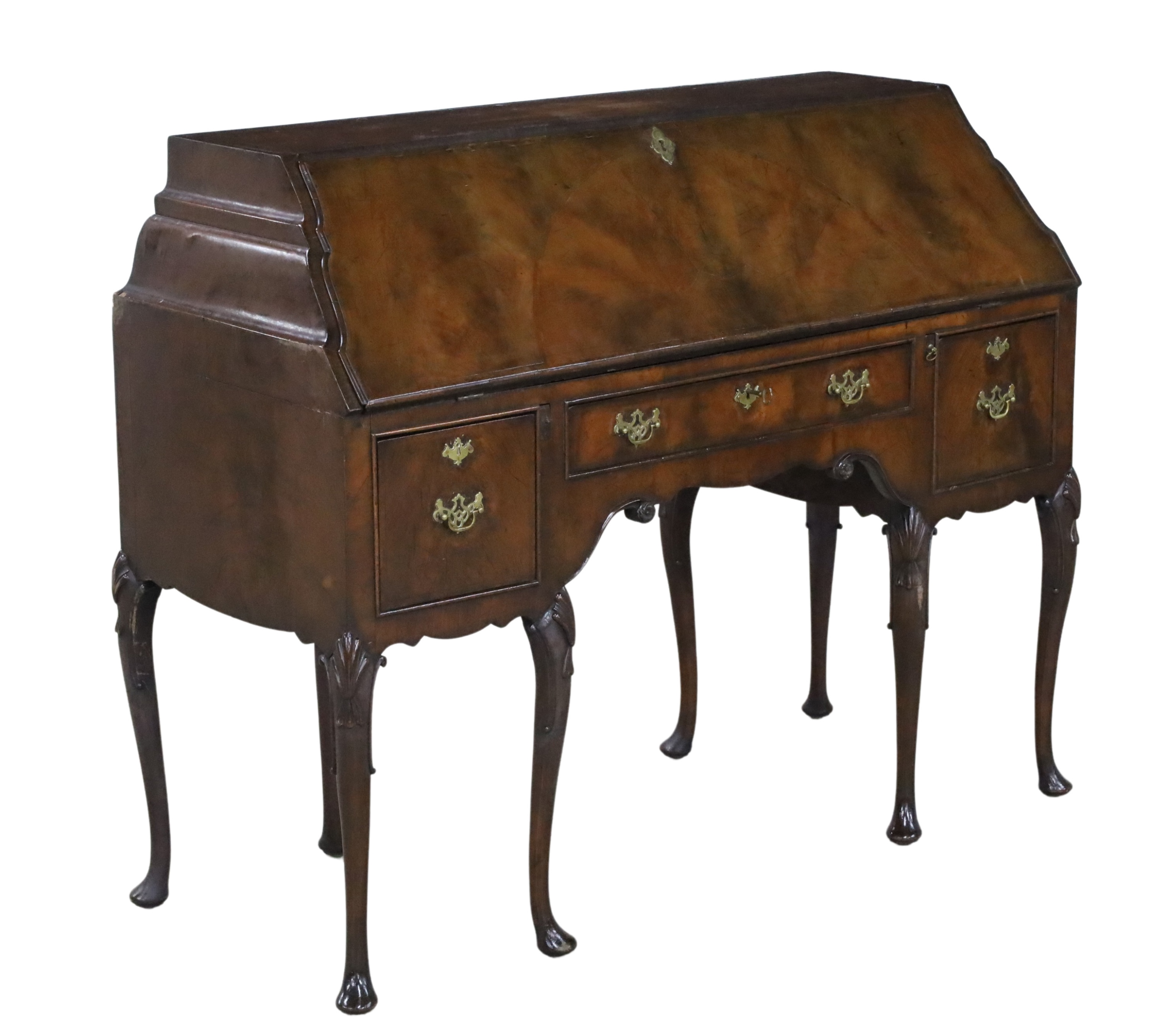 QUEEN ANNE STYLE WALNUT BUREAU An