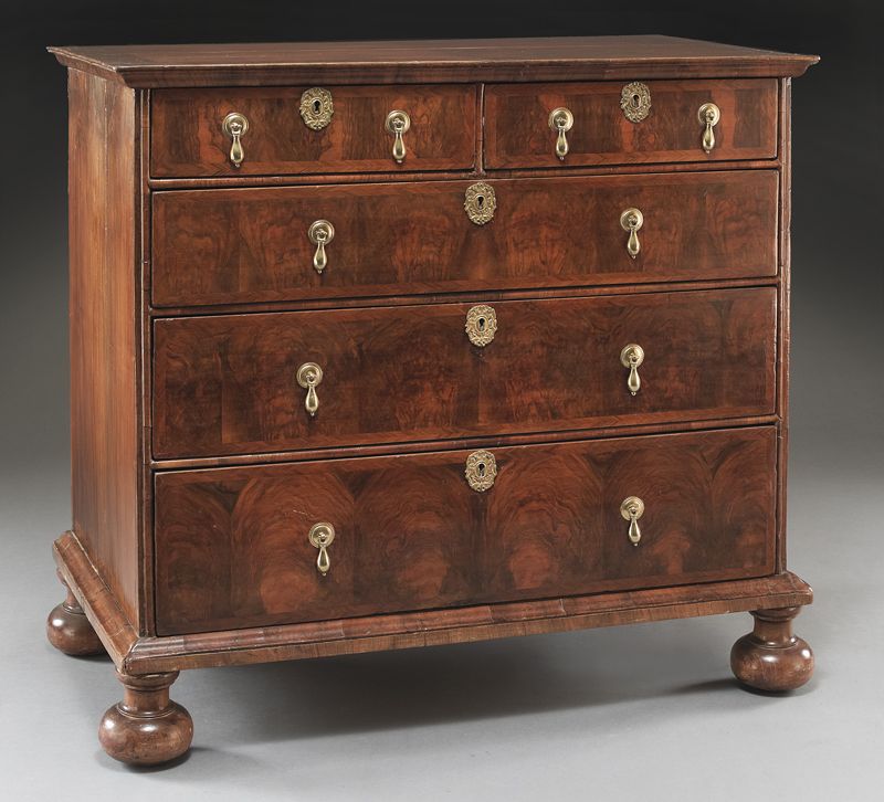 Queen Anne style walnut chest of