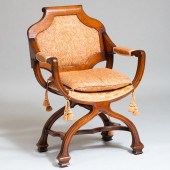 QUEEN ANNE STYLE WALNUT CURULE