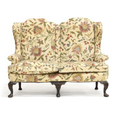 QUEEN ANNE STYLE WING BACK SET
