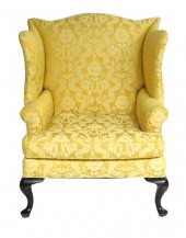 QUEEN ANNE STYLE WING CHAIR, L
