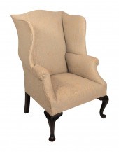 QUEEN ANNE-STYLE WING CHAIR EA