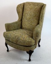 QUEEN ANNE-STYLE WING CHAIR, F