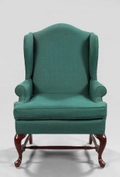 Queen Anne-Style Wing Chair,