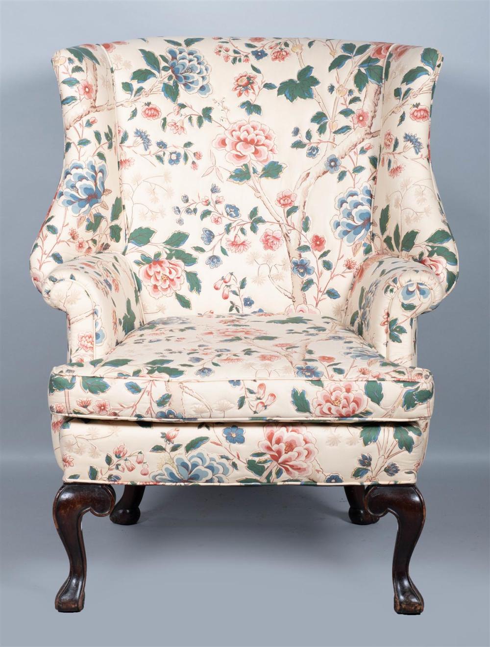 QUEEN ANNE STYLE WING CHAIRQUEEN
