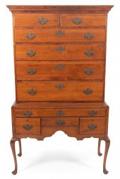 QUEEN ANNE TWO-PART HIGHBOY LA