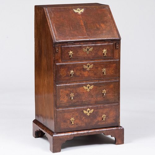 QUEEN ANNE WALNUT AND BURL WALNUT