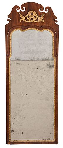 QUEEN ANNE WALNUT AND PARCEL GILT