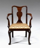 Queen Anne walnut armchair