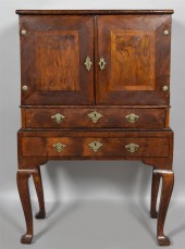 QUEEN ANNE WALNUT CABINET ON S
