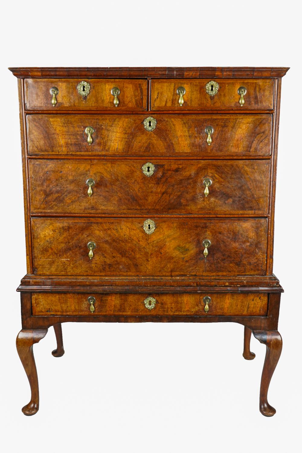 QUEEN ANNE WALNUT CHEST ON