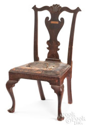 QUEEN ANNE WALNUT DINING CHAIR