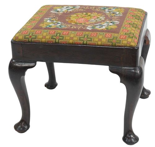 QUEEN ANNE WALNUT FOOTSTOOL