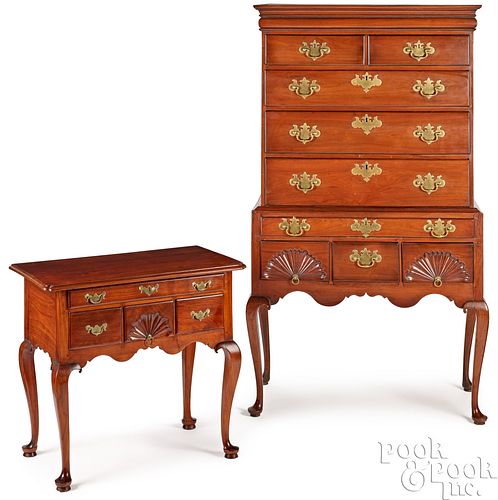 QUEEN ANNE WALNUT HIGH CHEST OF