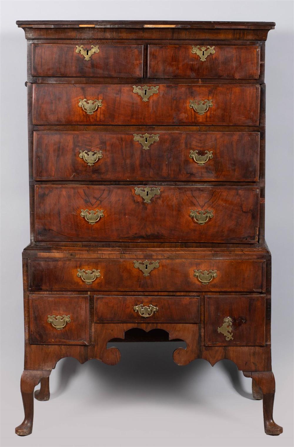 QUEEN ANNE WALNUT HIGHBOY 69 1/4