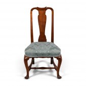 QUEEN ANNE WALNUT SIDE CHAIR,