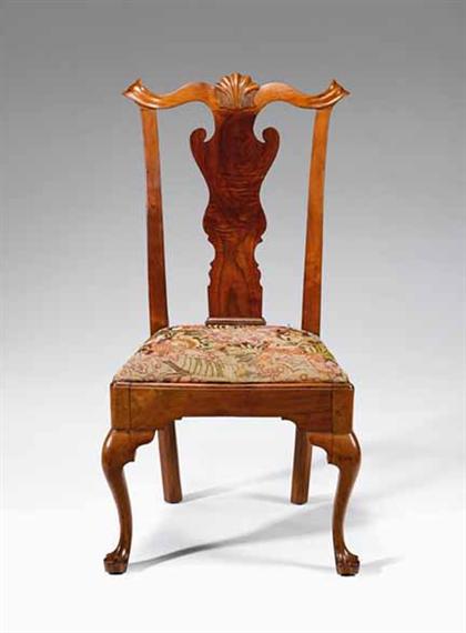 Queen Anne walnut side chair   