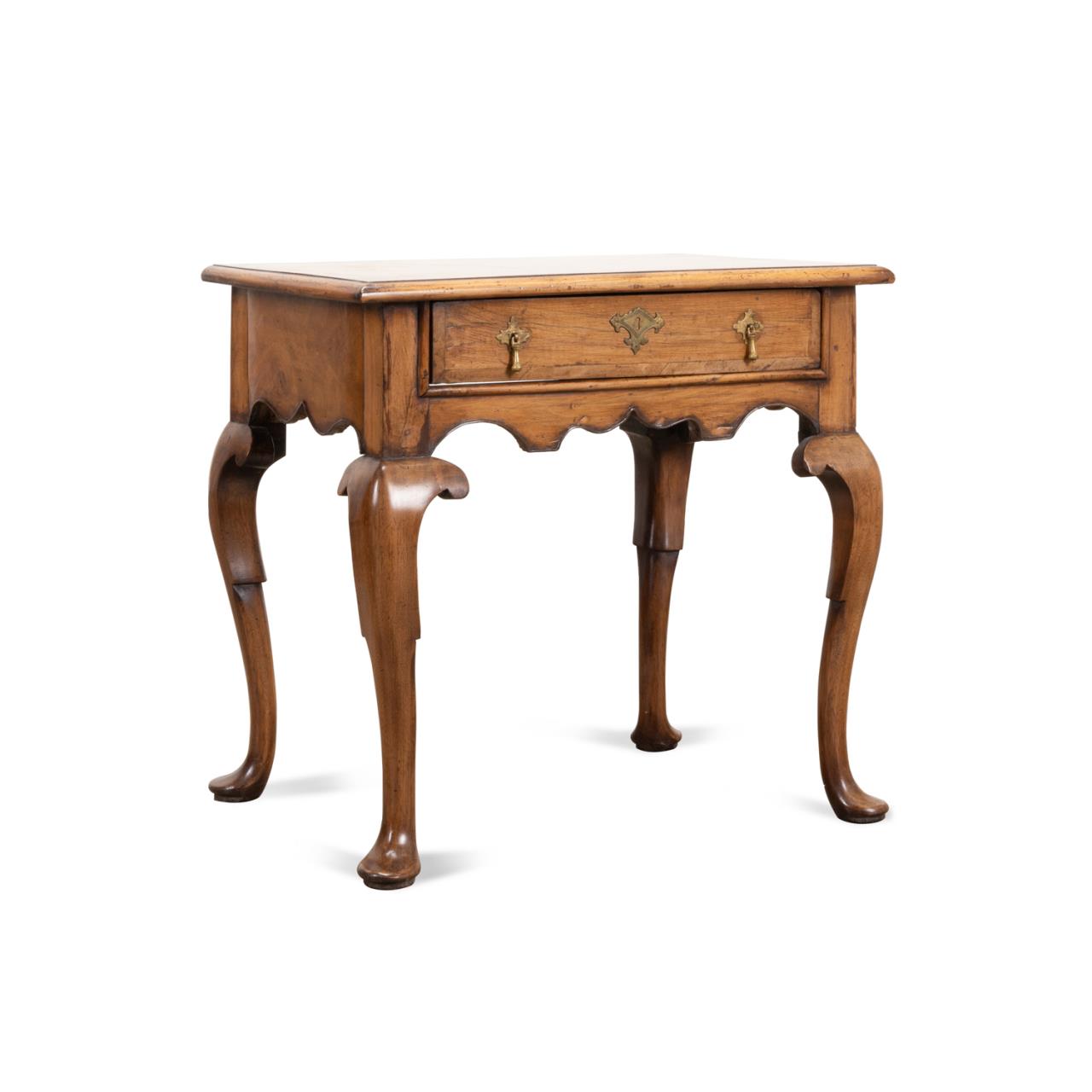 QUEEN ANNE WALNUT SIDE TABLE, C.