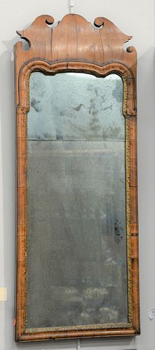 QUEEN ANNE WALNUT TWO-PART MIRROR