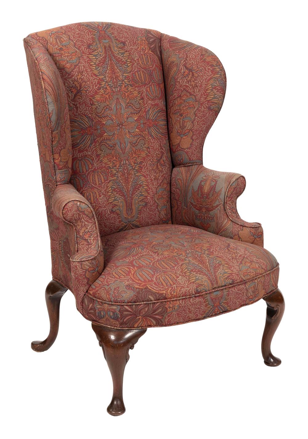 QUEEN ANNE WING CHAIR MID-18TH