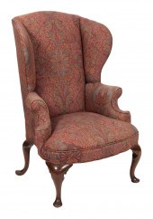 QUEEN ANNE WING CHAIR MID-18TH
