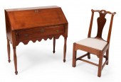 QUEEN ANNE WRITING DESK AND A