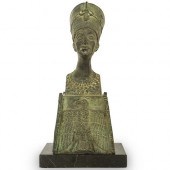 QUEEN NEFERTITI EGYPTIAN BRONZ