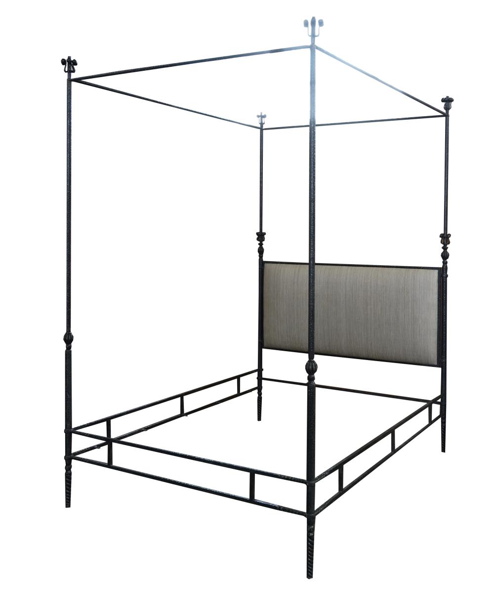 QUEEN-SIZE IRON CANOPY BED