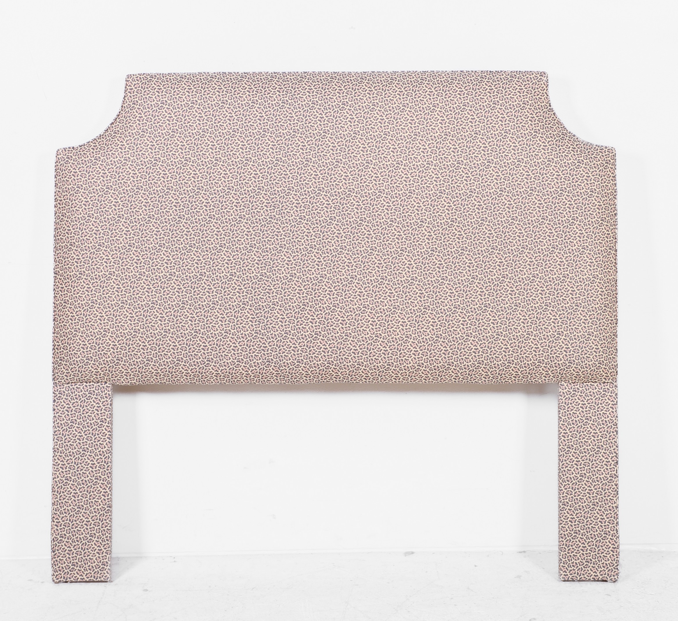 Queen size leopard upholstered