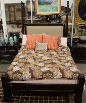 QUEEN SIZE MAHOGANY BED, HAVIN