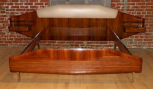 QUEEN SIZE ROSEWOOD BED BY SILVIO
