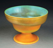QUEZAL FOOTED VASE<br>A beauti