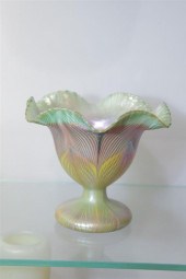 QUEZEL COMPOTE VASE. Footed  f