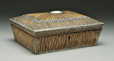 Quill work jewelry cask or sewing