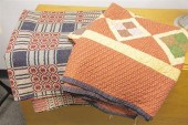 QUILT AND A COVERLET. Cotton q