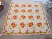 QUILT WITH FRUIT ON BRANCHES,