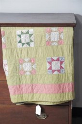 QUILT WITH STARBURST BLOCKS. P