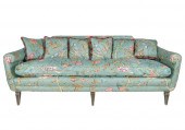QUILTED CHINTZ-UPHOLSTERED SOF