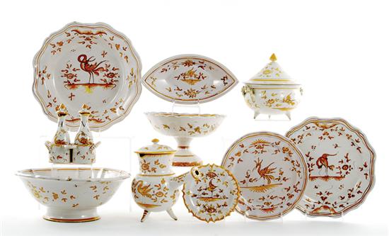 Quimper faience partial dinner