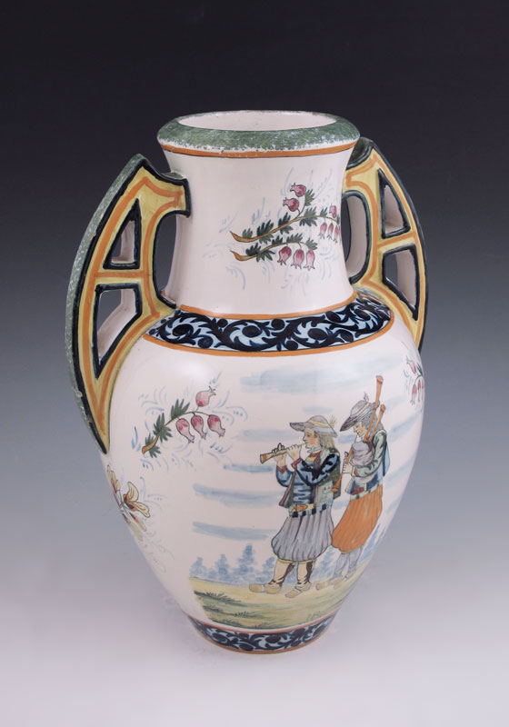 QUIMPER FRENCH FAIENCE DOUBLE