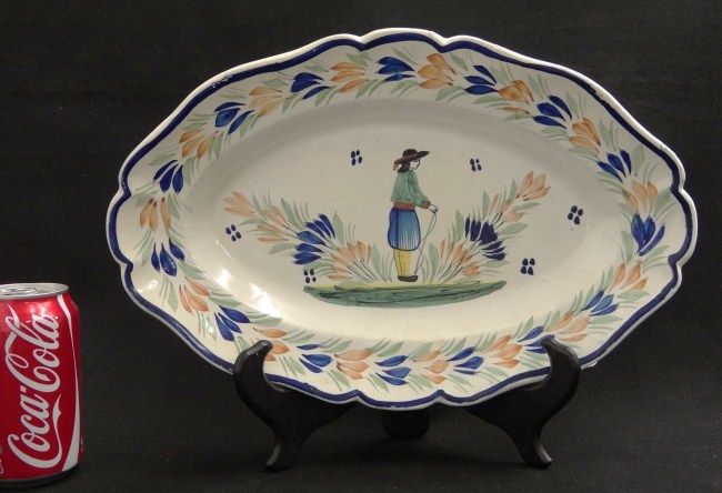 Quimper platter with Breton peasant