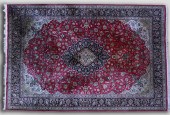 QUM HAND KNOTTED PURE SILK RUG