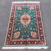 QUM SILK CARPET, 5' X 3'4" Ira