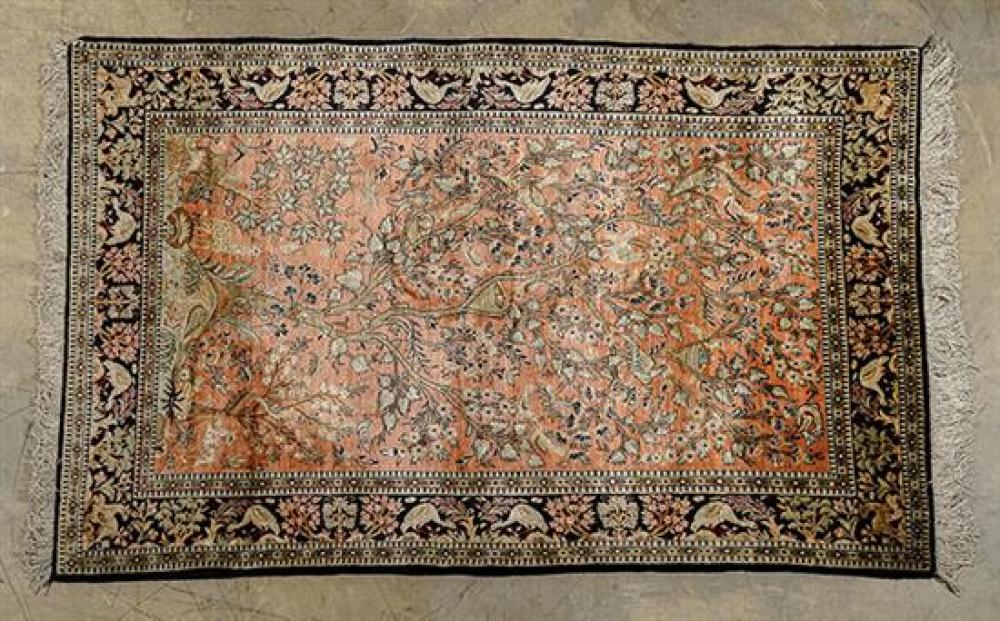 QUM SILK 'TREE OF LIFE' RUG CIRCA