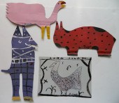 R. A. MILLER 4 TIN CUT-OUTSReu