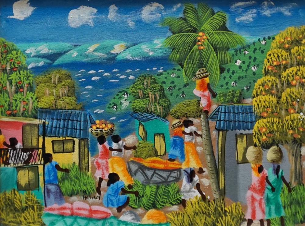 R ALHBYM, HAITIAN MARKET SCENE, OIL