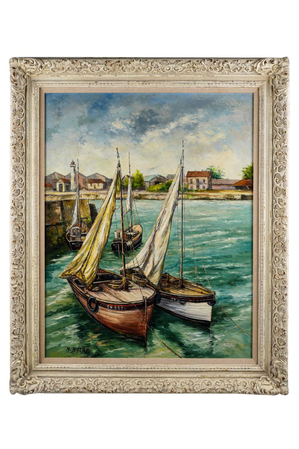 R. BALDY: SAILBOATSoil on canvas