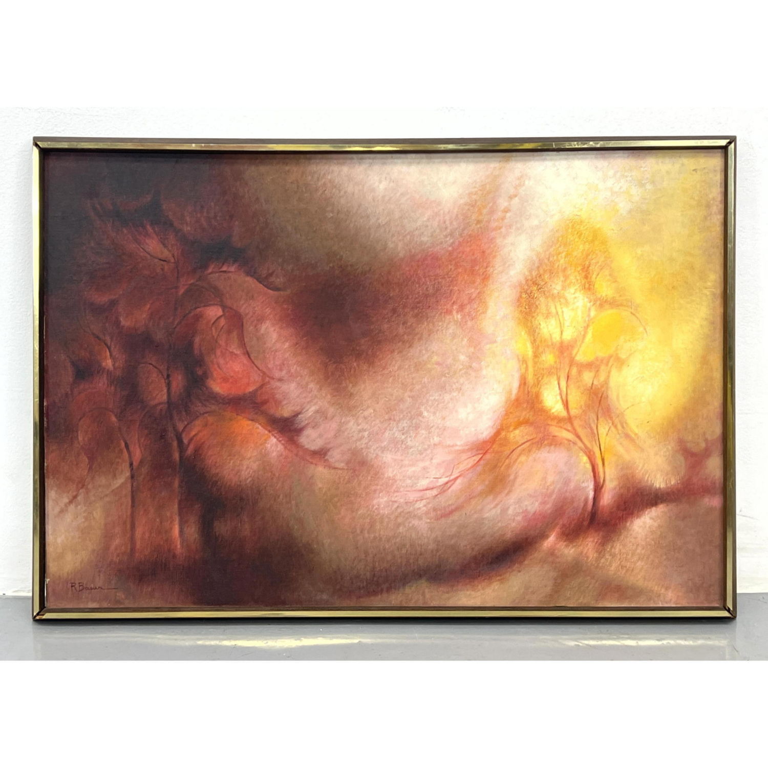R BAUER Modernist Painting.